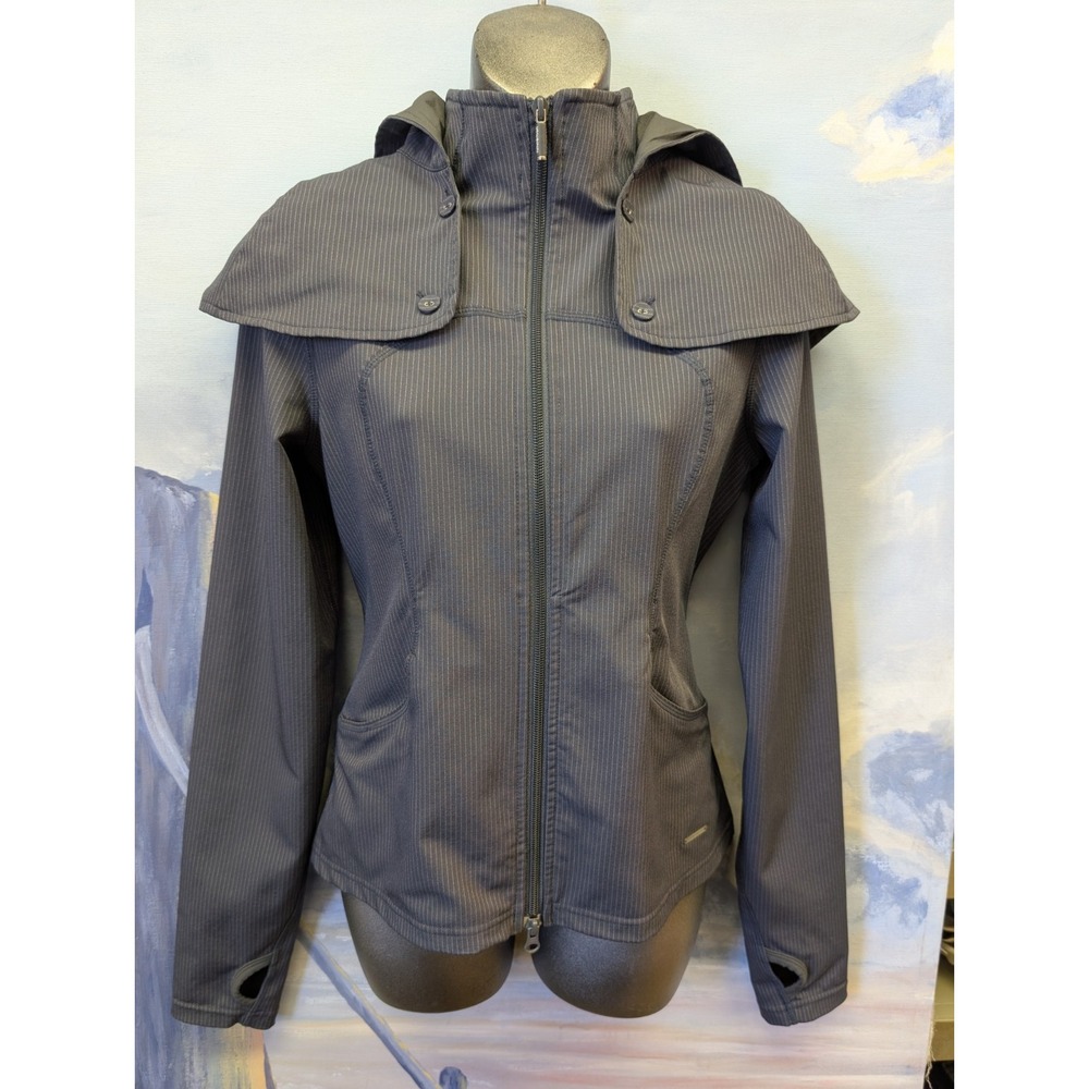 Lululemon 6 Micro Stripe Removable Hood Vintage Jacket (Gorgeous)